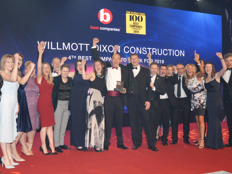 Willmott Dixon named UK’s fourth best place to work