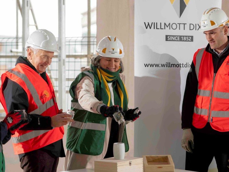 Willmott Dixon’s St Peter’s College Passivhaus project is topped out