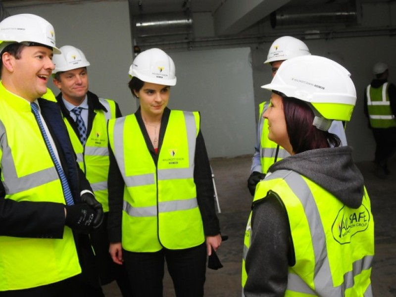 Chancellor sees how Willmott Dixon provide job opportunities in Norwich